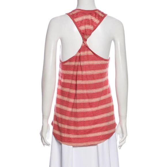4x$25 JOIE New with trash strip long tunic top large red - Picture 2 of 11